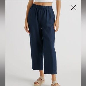 Quince 100% European Linen Pants Deep Navy Size Medium